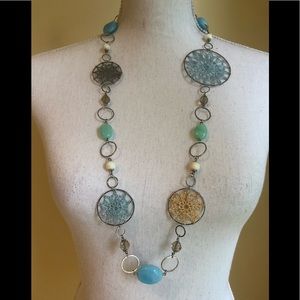 Dream Catcher Bead and Metal Necklace